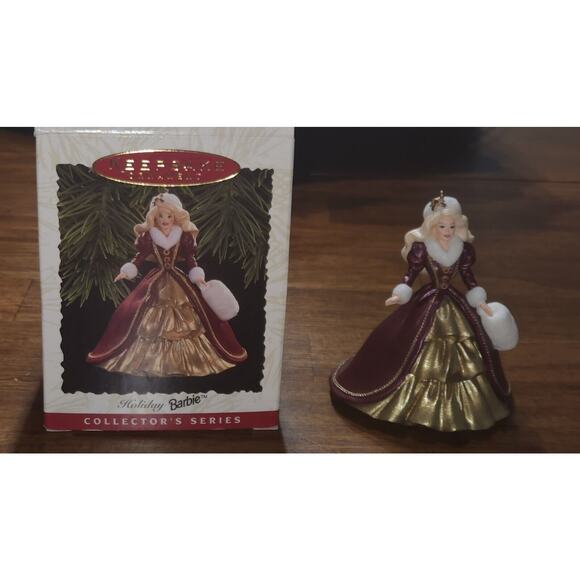 Hallmark Keepsake Holiday Barbie Ornament 4th in Series 1996 New in Box Xmas - Picture 1 of 6